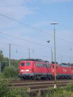 Die 140 459-9 steht am 13.08.2010 in Aachen West abgestellt und wartet auf neue Auftrge.