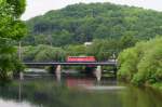 Hier berquerrt 140 002 die Lennebrcke in Hohenlimburg.