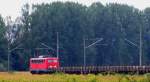 140 003 der EBM Cargo im Nachschuss zwischen Nordhausen und Werther 31.08.2013