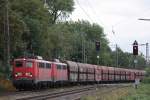 RBH 165 (140 801)+RBH 161 (140 772) am 20.9.13 mit einem Kohlezug in Ratingen-Lintorf.