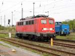 Am 29.04.2015 war  die Neue Press 140 047-9 noch in Rot  die ex 140 801-2 (RBH 165)        in Stendal abgestellt .