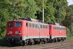 RBH 163 (140 815)+RBH 162 (140 789) am 23.8.13 als Lz in Ratingen-Lintorf.