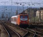 141 200, IC  Wiesbaden-City , Mainz Hbf, Mai 1989.