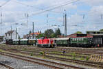 KonRail 294 618-4 und der Pendelzug mit 141 228-7 und 23 058 in Darmstadt-Kranichstein (16.05.2026)