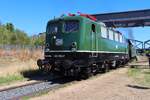 Bahnwelt Damstadt Kranichstein mit 141 228-7 auf der Hafenbahn Frankfurt am Main am 06.09.26