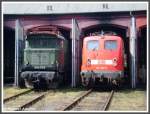 E 44 1170 und 141 248 am 17.08.2008 beim Lokschuppenfest im Sdwestflischen Eisenbahnmuseum Siegen.