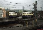 Blick ins Bw Bebra mit 141 244-4 und 140 334-4 (Oktober 1980)