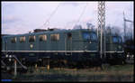 Trafoanlage gebildet aus den ehemaligen Personenzug Loks 141160 und 141197 im BW Northeim am 21.3.1992.
