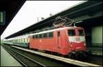 141173 ist hier am 10.5.1997 mit dem N aus Münster in Osnabrück HBF Gleis 1 eingefahren.