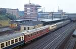 Wendezug mit 624-Anhang, Osnabrck, April 1978.