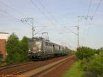 Am Abend des 05.05.2005 fuhr der letzte Pendelzug im Rahmen der 6. Kranichsteiner Eisenbahntage mit 141 228 und 194 051 durch Braunshardt in Richtung Gro-Gerau.