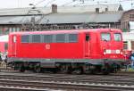 Die 141 366-5 rollt whrend der Lokparade anlsslich des 175 Jahre Eisenbahn Jubilums durch Koblenz Ltzel am 03.04.2010