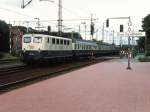 141 334-3 mit E 3064 Bielefeld-Bad Bentheim auf Bahnhof Bad Bentheim am 29-8-1994.