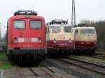 BR 141,im Hintergrund die Baureihen 113 und 103. DB-Museum Koblenz-Ltzel,15.04.2006