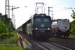 Am Nachmittag des 20.05.2012 fotografierte ich die 141 228-7 mit  dem Pendelzug von Gro Gerau nach Darmstadt Kranichstein.