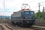 Nachschuss auf E41 001 am 08.06.2013 auf der Fahrzeugparade des Sommerfestes vom DB Museum in Koblenz-Ltzel.