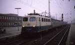 Einfahrt 141076 mit einem E aus Bremen am 19.1.1989 um 15.29 Uhr auf Gleis 1 des HBF Osnabrück.