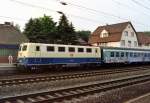 141 345 mit SE 5022 (Rotenburg [Wmme]–Twistringen) am 27.07.1995 in Rotenburg (Wmme)