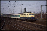 141355 fährt mit dem SE 7322 am 21.2.1998 um 10.35 Uhr aus Richtung Hauptbahnhof kommend in Köln Deutz ein.
