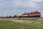 142 145 & 142 110 von der Erfurter Bahnservice hat aus Anklam den Zuckerrübensirup / Melasse abgeholt.