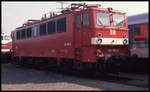 Fahrzeug Schau im Gbf Halle am 26.4.1992: DR 142105