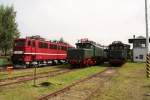 242 002-4, 254 059-9 und E44 045 am 22.08.09 im SEM-Chemnitz-Hilbersdorf.