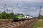 60 (142 128-8) & 61 (142 118-9) EGP - Eisenbahngesellschaft Potsdam mbH mit dem (DGS 95131) von Berlin Greifswalder Strasse nach Deuna Zement Werkbahnhof, bei der Durchfahrt in Saarmund. 05.06.2012 