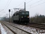 142 001 durchfuhr am 20.01.13 Single Dresden Strehlen in Richtung Dresden Hauptbahnhof.