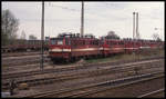 Am 26.4.1992 standen etliche 142 Elektroloks in Leipzig Wahren abgestellt.