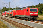 143 248 stand am Morgen des 17.08.2022 mit dem eigentlichen RE7 Park in Sassnitz.