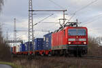 DB 143 012 in Diensten von DELTA in Dedensen-Gümmer 17.1.2023