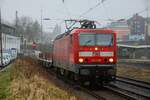 DB 143 555 in Wuppertal, Januar 2024.