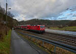 143 647 zog am 03.01.2025 S31735 von Meißen-Triebischtal nach Bad Schandau.