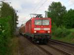 Die 143 180 am 12.05.2008 bei der Einfahrt in Redwitz (Rodach)