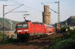 143 856-3 und 009-9 mit RE2 -> Koblenz in Oberwesel