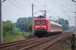 143 557-7 mti der RB nach Itzehoe bei Sommerland. 07.08.08