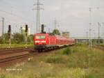 143 193 schiebt den Gegenzug RE7 aus Berlin Schnefeld.14.08.07