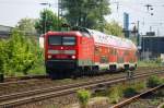 143 349-9 mit ihrer RB Richtung Falkenberg kurz vor Dessau Hbf am 22.05.2009