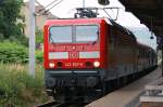 143 807-6 mit ihrer RB nach Eisenach in Bad Ksen am 29.06.2009