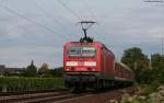 RE 15431 (Koblenz Hbf-Frankfurt(Main)Hbf) mit Schublok 143 198-0 