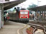 143 910-8 in Neuwied auf dem Weg nach Koblenz.