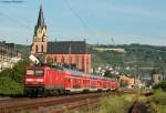 143 194-9 und 280-6 mit dem RE 4360 (Frankfurt(Main)Hbf-Koblenz Hbf) in Oberwesel 20.7.10