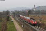 RE 26510 (Basel Bad Bf-Offenburg) mit Schulok  143 332-5 bei Denzlingen 19.2.11
