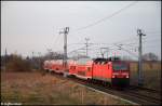 143 303 mit RE1 aus Rostock nach Bad Kleinen am 27.03.2011 in Sildemow