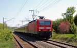 Anstatt des erwarteten Taurus kam am 06.05.11 143 947 mit dem RE aus Cottbus nach Leipzig.