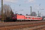 143 070-1 zieht am 09.03.2012 den RE 18 nach Cottbus.