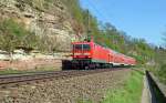 143 153 bespannte am 28.04.12 eine RB von Naumburg nach Saalfeld/Saale.