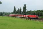 143 854-8 mit der S6 nach Kln-Nippes in Langenfeld (Rhlnd.) am 20.06.2012