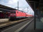143 564-3 als S1 nach Warnemnde im Rostocker Hauptbahnhof am 10.07.2012