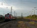 143 849 bei der Einfahrt in den Haltepunkt Dresden Friedrichstadt am 17.10.12